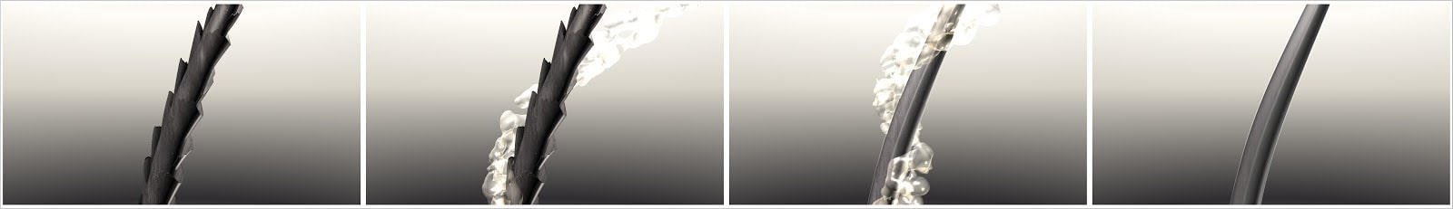 Gráfico que representa a função do Kmax Leave-IN Conditioner no cabelo 